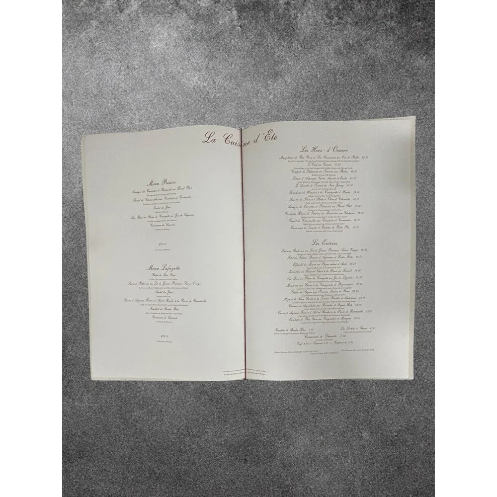 MENU MICHELIN RESTAU CHEF LOUIS OUTHIER L'OASIS NAPOULE 1979